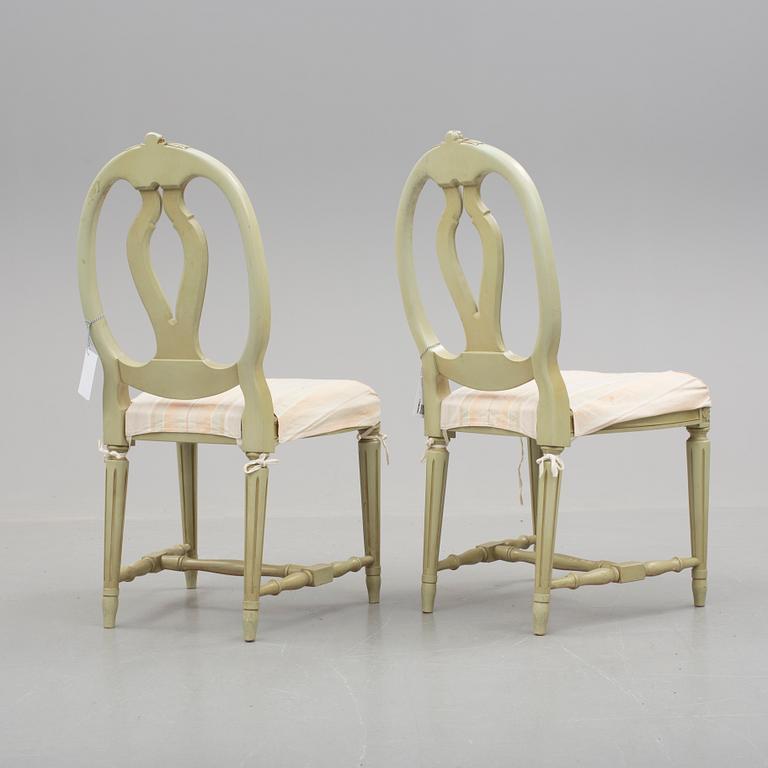 STOLAR, 2 st, gustaviansk stil, "svensk modell", 1900-talets första hälft.