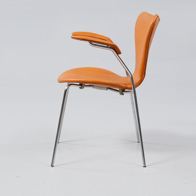 KARMSTOL, "Sjuan", Arne Jacobsen, Fritz Hansen, Danmark, 1973.