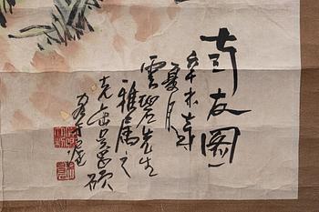 Unidentified artist, two Chinese ink paintings, 20th century.