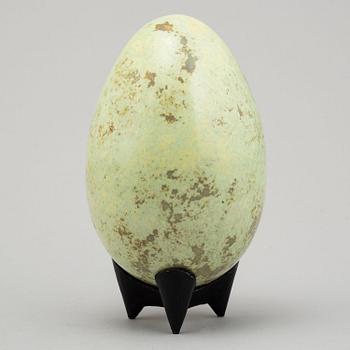 HANS HEDBERG, a ceramic egg, Biot, France, signed.