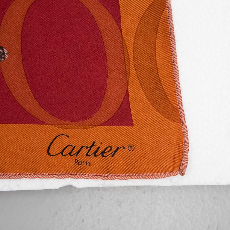 Cartier, a twill silk scarf.