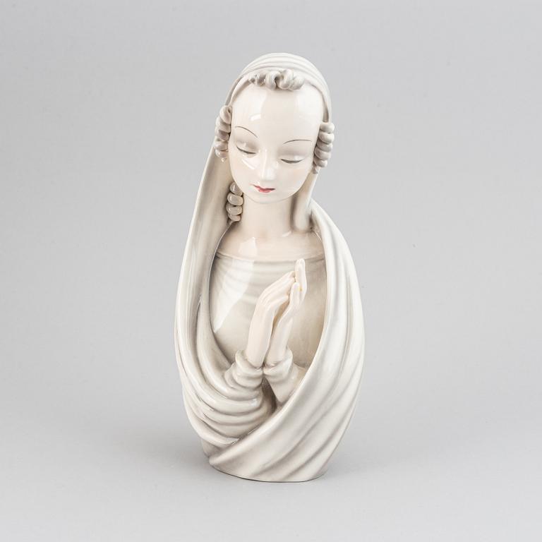 Rudolf Knörlein, figurin, keramik. Goldscheider, Österrike, formgiven omkring 1935.