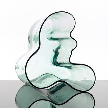 Alvar Aalto, a green tinted glass vase, Karhula, Finland ca 1937-49, model 9750.