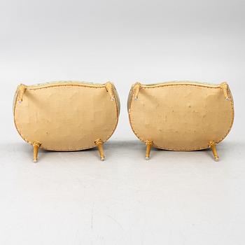 Fåtöljer ett par, Louis XVI-stil, 1900-tales början.