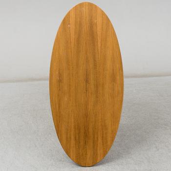 A 1959 'Plommonet' walnut coffee table by Kerstin Hörlin-Holmquist for Nordiska Kompaniet.