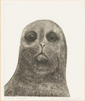 Frans Toikkanen, etsaus, signeerattu ja päivätty -91, merkitty E.d.a IV.