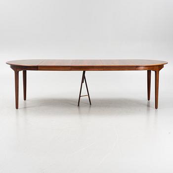 Henry Kjærnulf, a rosewood dining table, Sorø møbelfabrik, Denmark, 1960's.