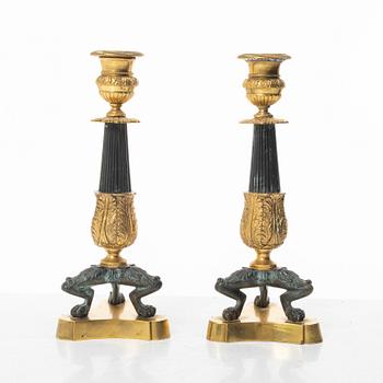 Candelabra, a pair. Late Empire style, late 19th century.