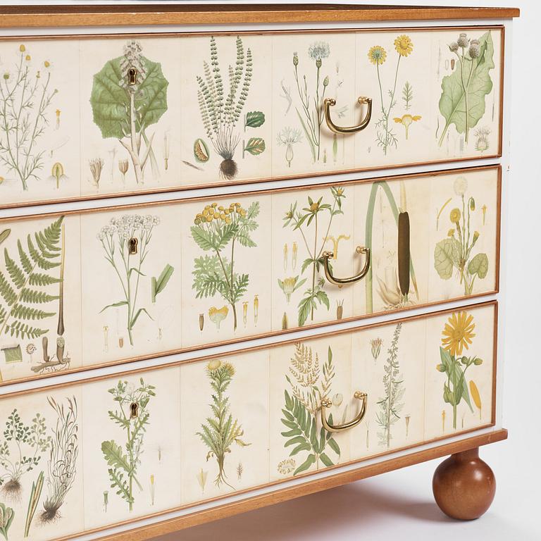 Josef Frank, a "Flora" chest of drawers, Firma Svenskt Tenn, Sweden, probably 1970s.