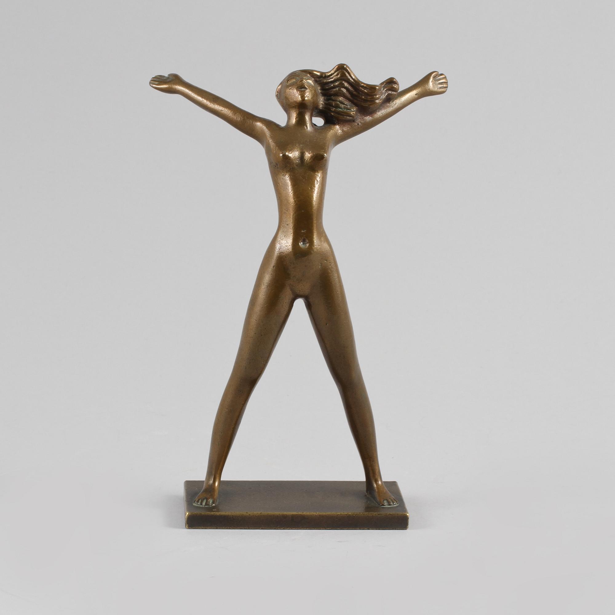 STIG BLOMBERG, skulptur, brons, Ystad-Brons, monogramsignerad.