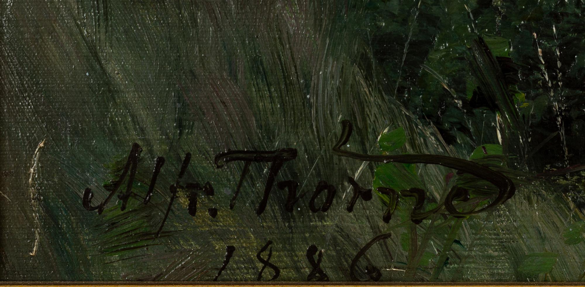 Alfred Thörne, oil on canvas, signed and dated 1886.