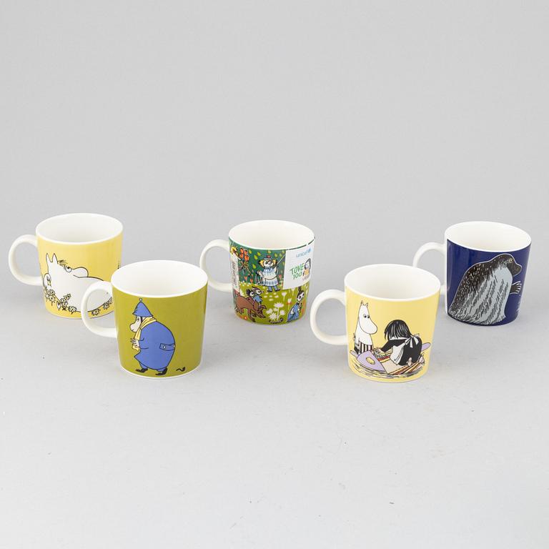 Muminmuggar, 10 st, porslin, Moomin Characters, Arabia, 2001-2015.