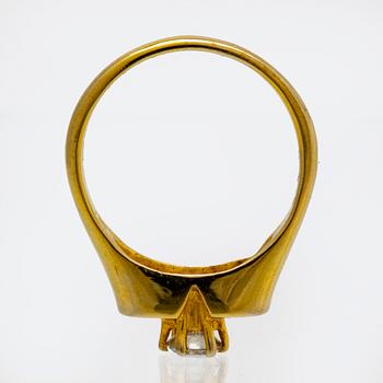 Ring 14K gold 1 brilliant-cut diamond approx 0,40 ct approx I SI.