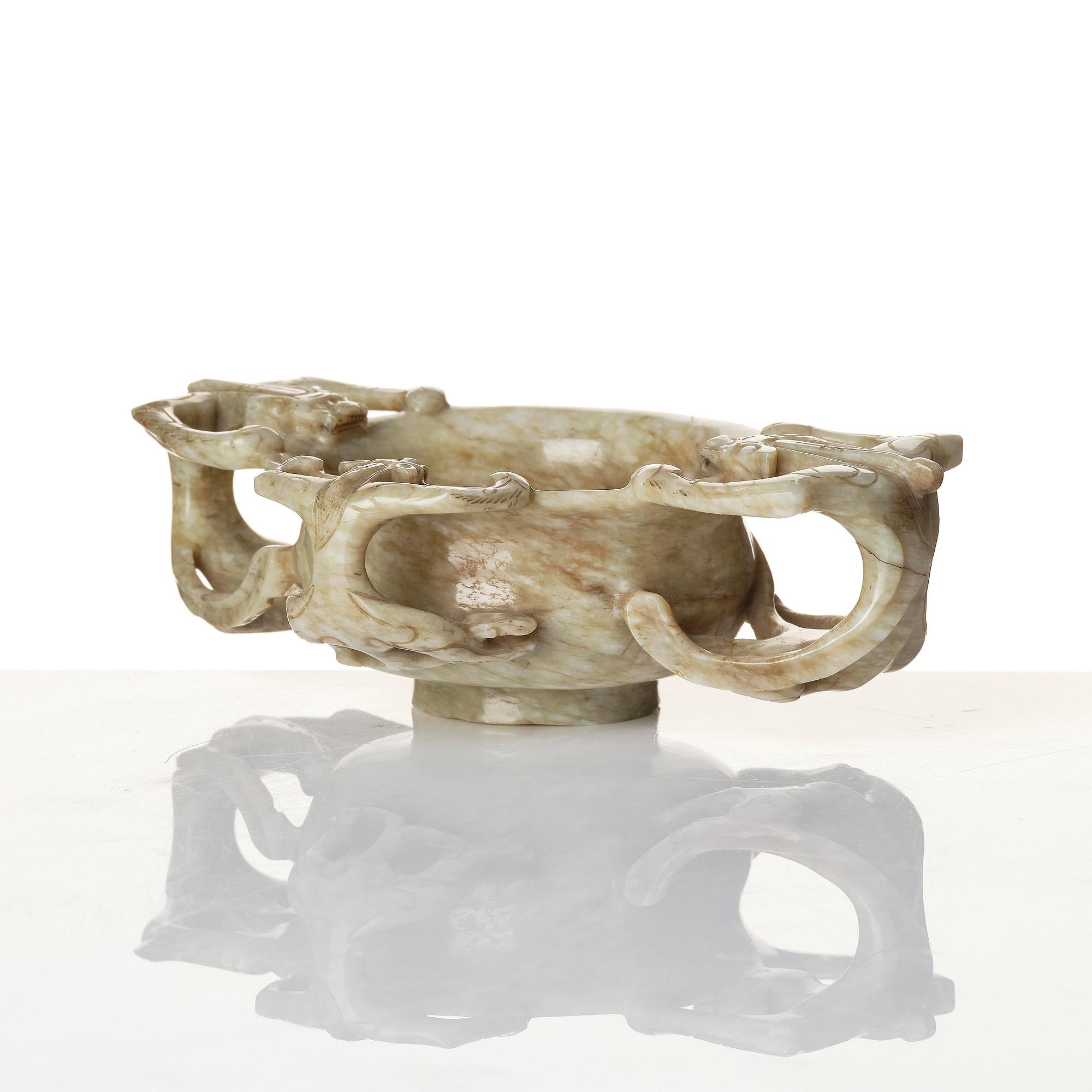Bägare, jade. Mingdynastin (1368-1644).