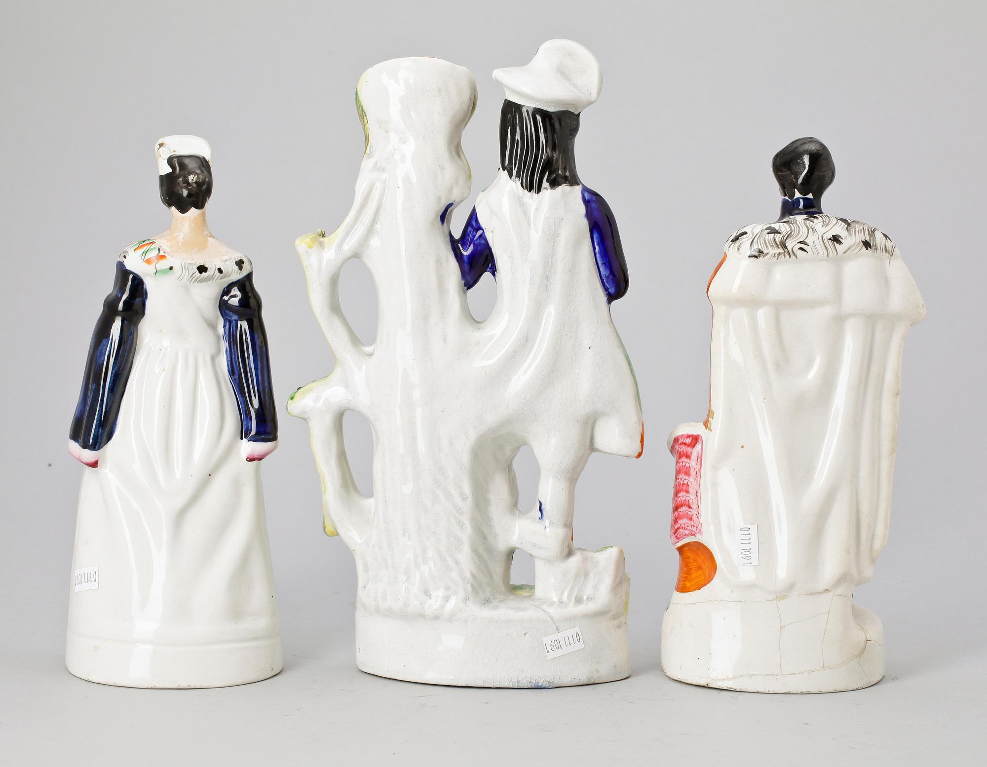 FIGURINER, 3 st, porslin, Wedgwood, 1900-talets första hälft.