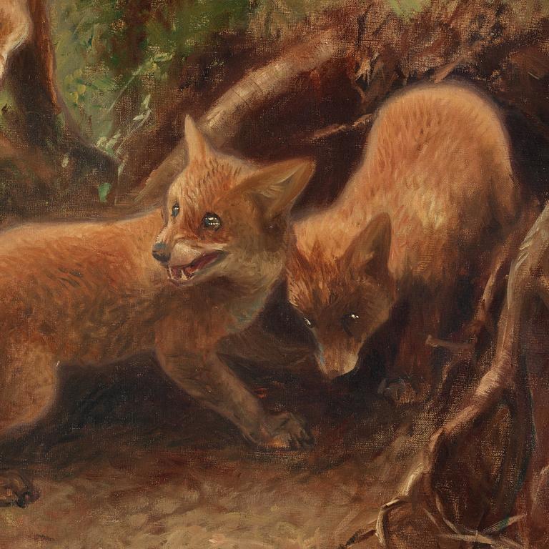 Bruno Liljefors, Fox family.