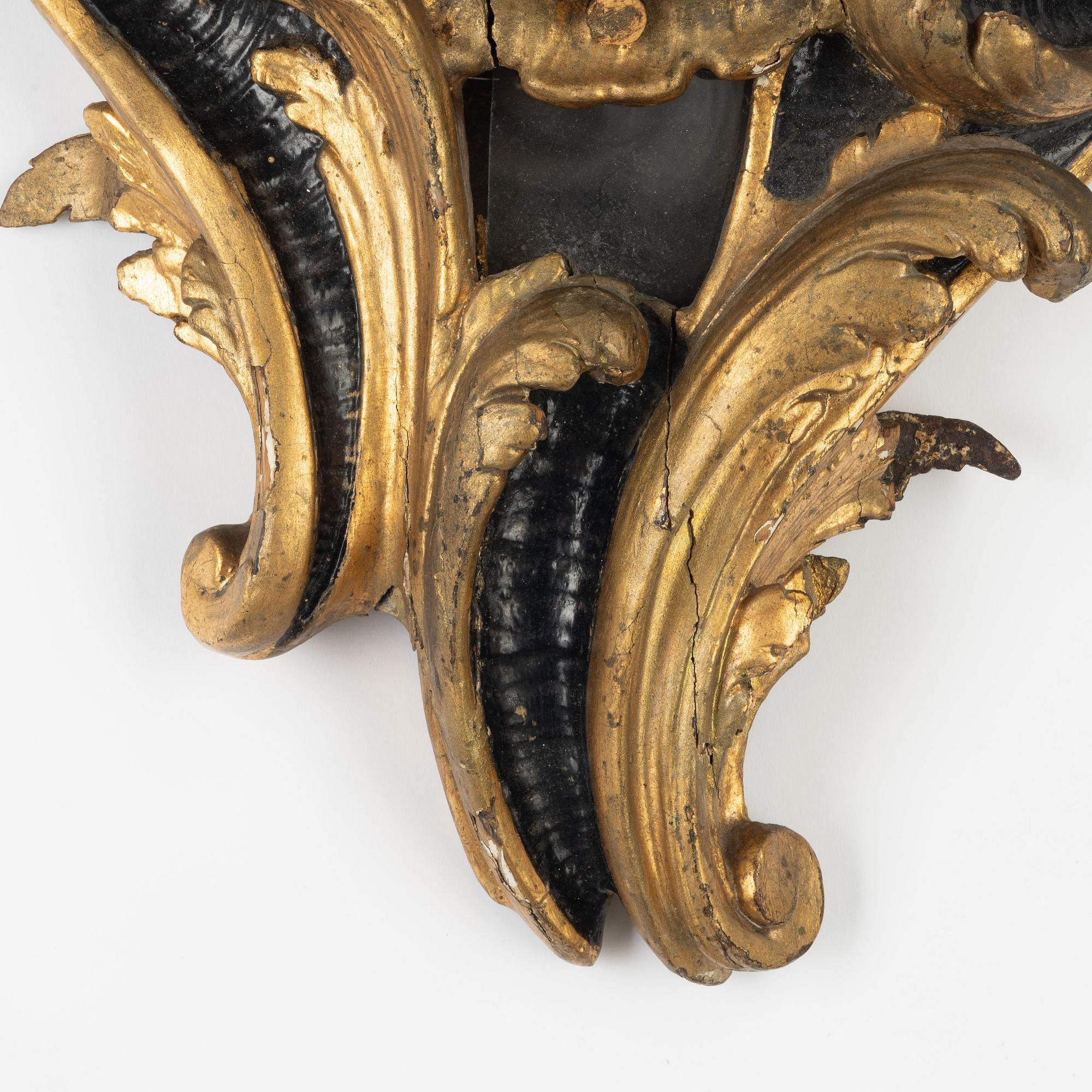 A Rococo wall clock, second half of the 18th Century.