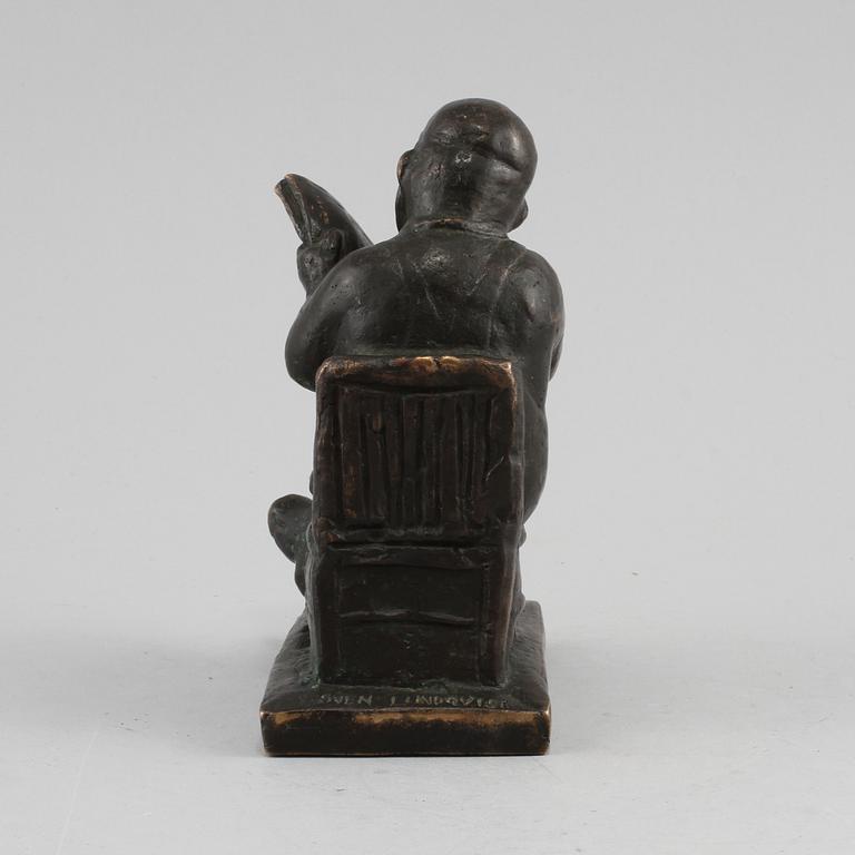 SVEN LUNDQVIST, skulptur, brons, signerad.