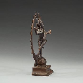 A bronze figure of Shiva Nataraja, India, early 20th Century.