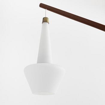 A 1950-60s teak and glass wall light.
