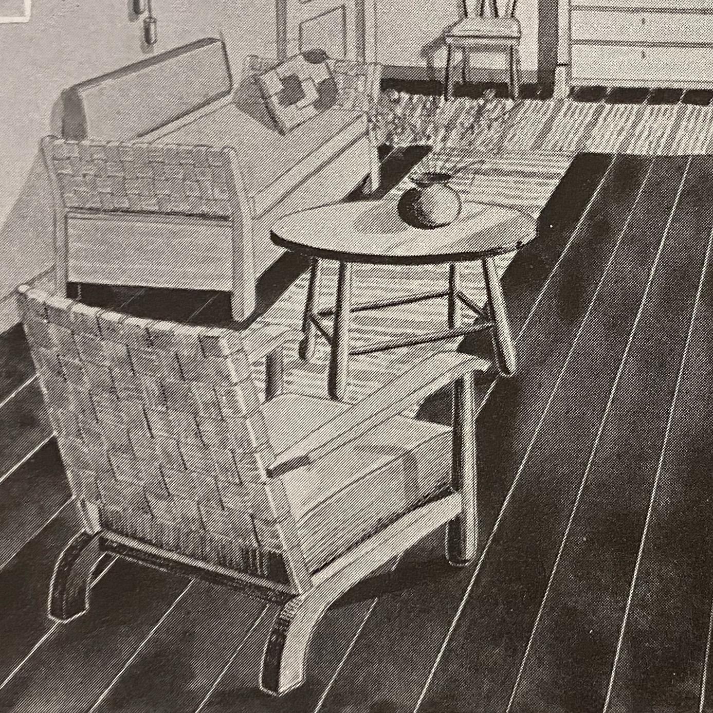 Axel Einar Hjorth, a pair of stained pine "Väddö" easy chairs, Nordiska Kompaniet, Sweden, 1930s-40s.