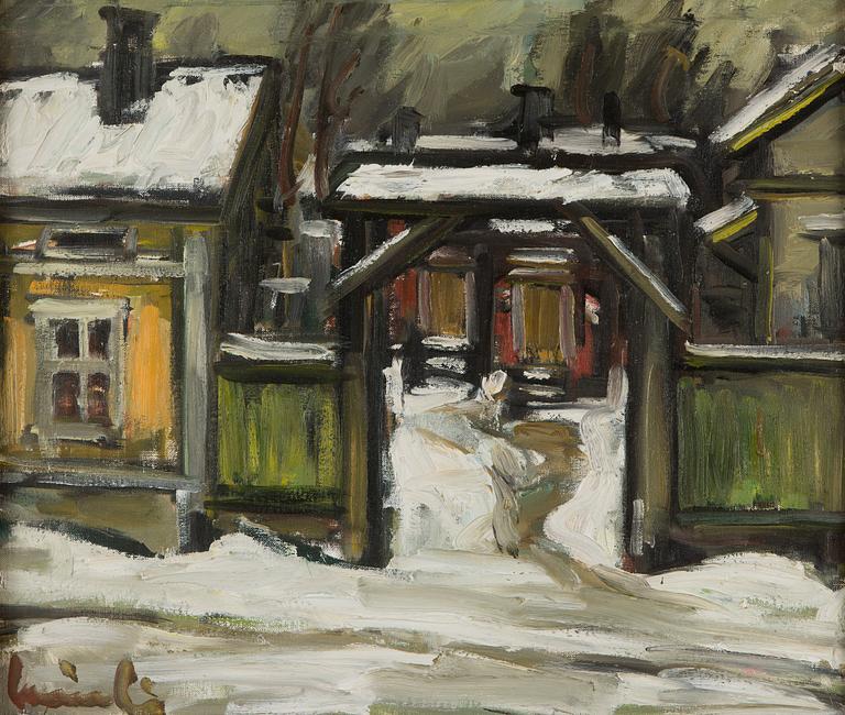 Olavi Laine, Vinterlig gårdsutsikt.