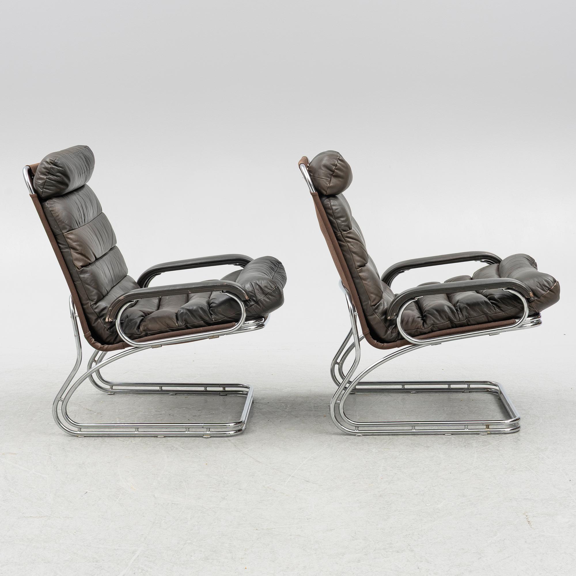 A pair of easy chairs, Thams Kvalitet, 1970s/80s.