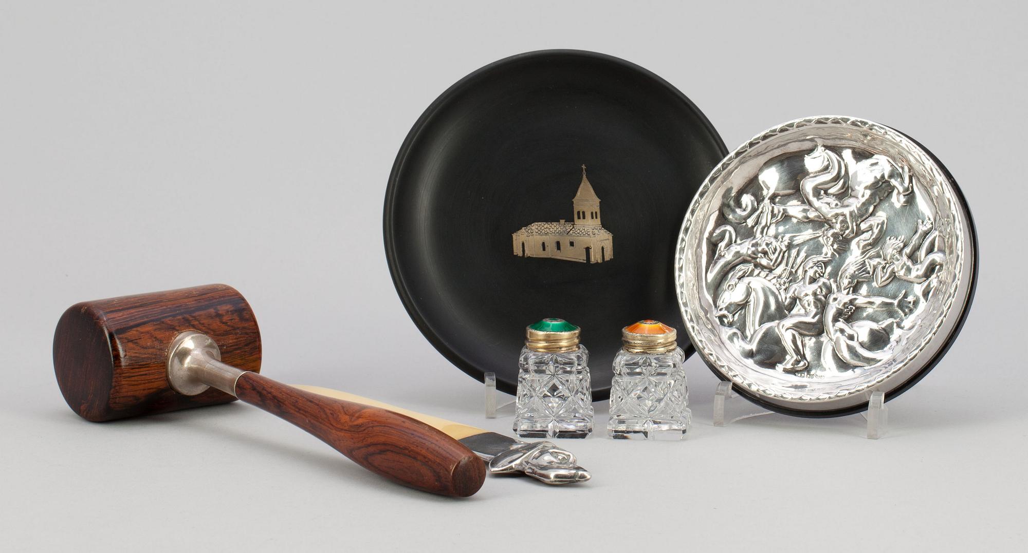 PARTI KURIOSA, 6 delar, bl.a. silver, 1900-tal.