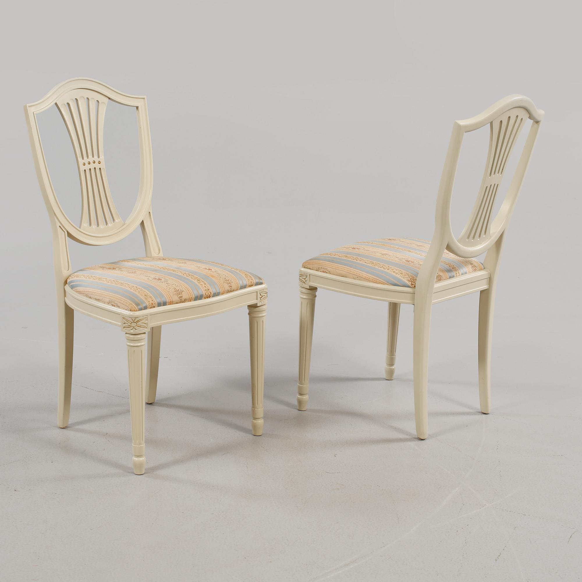STOLAR, 4 st, gustaviansk stil, 1900-talets andra hälft.