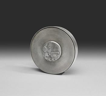 467. Sylvia Stave, A Sylvia Stave pewter box with cover, CG Hallberg, Stockholm 1934.