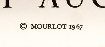 Marc Chagall, efter färglitografisk affisch numrerad 189/1000.