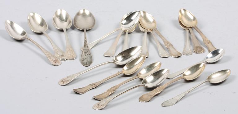 PARTI BESTICK, 27 delar, silver, 1900-tal.