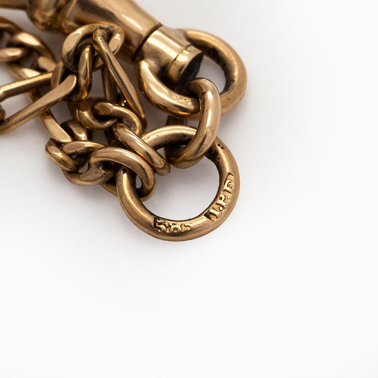 Watch chain, 14K gold.