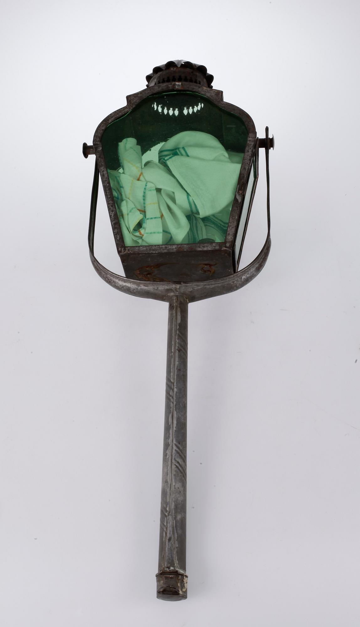 LYKTA, tenn och glas, 1800-/1900-tal.
