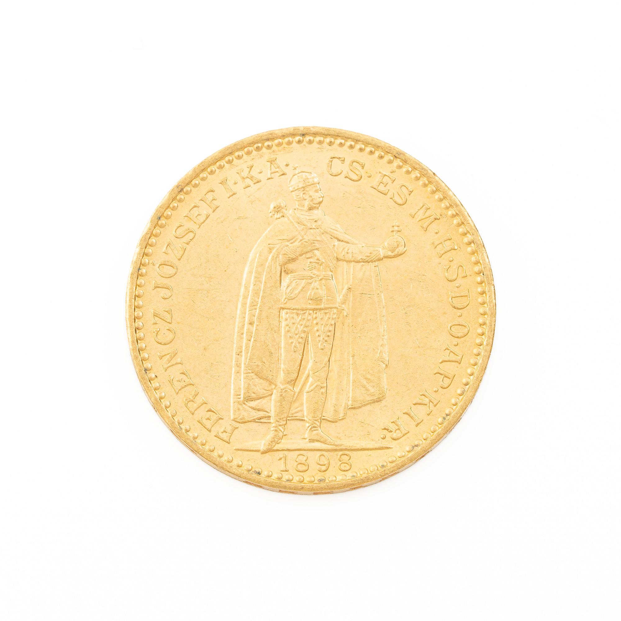 Gold coin, Hungary, 20 Korona, 1898.