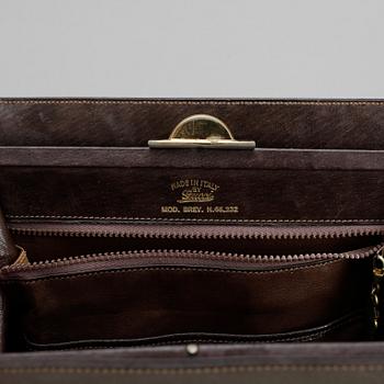 HANDVÄSKA, "Pigskin Writing Travel Handbag", Gucci, sent 1980-tal.