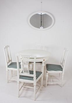 SALONGSGRUPP, 6 del, gustaviansk stil, 1900-tal.