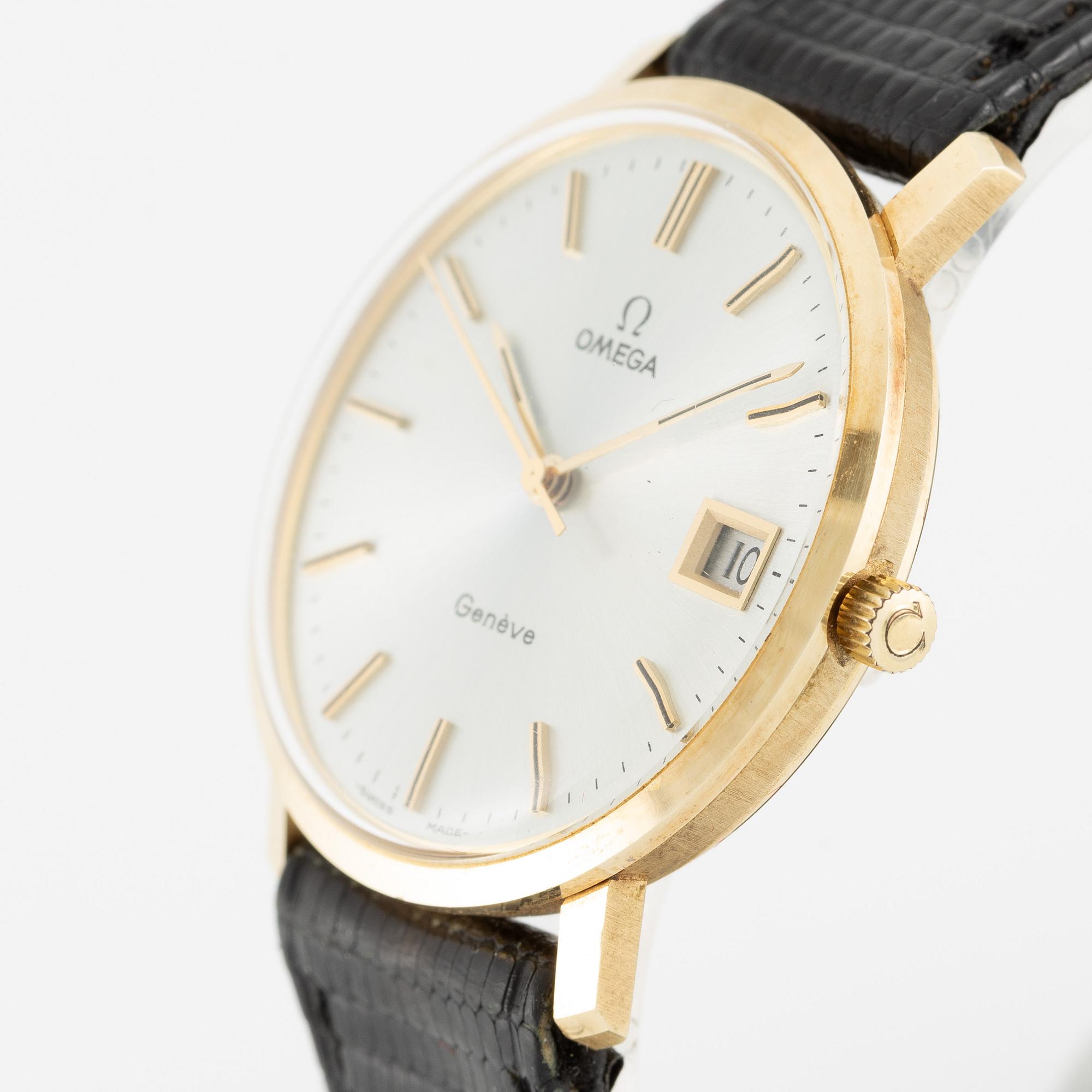 Omega, Genève, wristwatch, 34 mm.