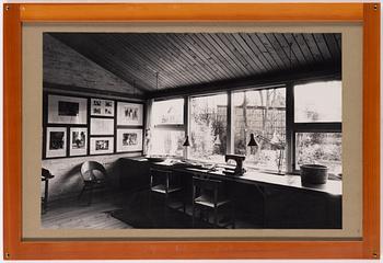 Børge Mogensen, 9 framed photographs depicting Mogensen's house at Soløsevej in Gentofte, Denmark.