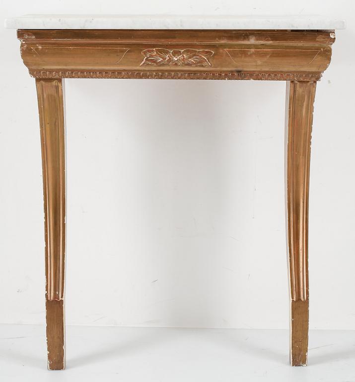 SPEGEL MED KONSOLBORD, Gustaviansk stil, 1900-talets första hälft.