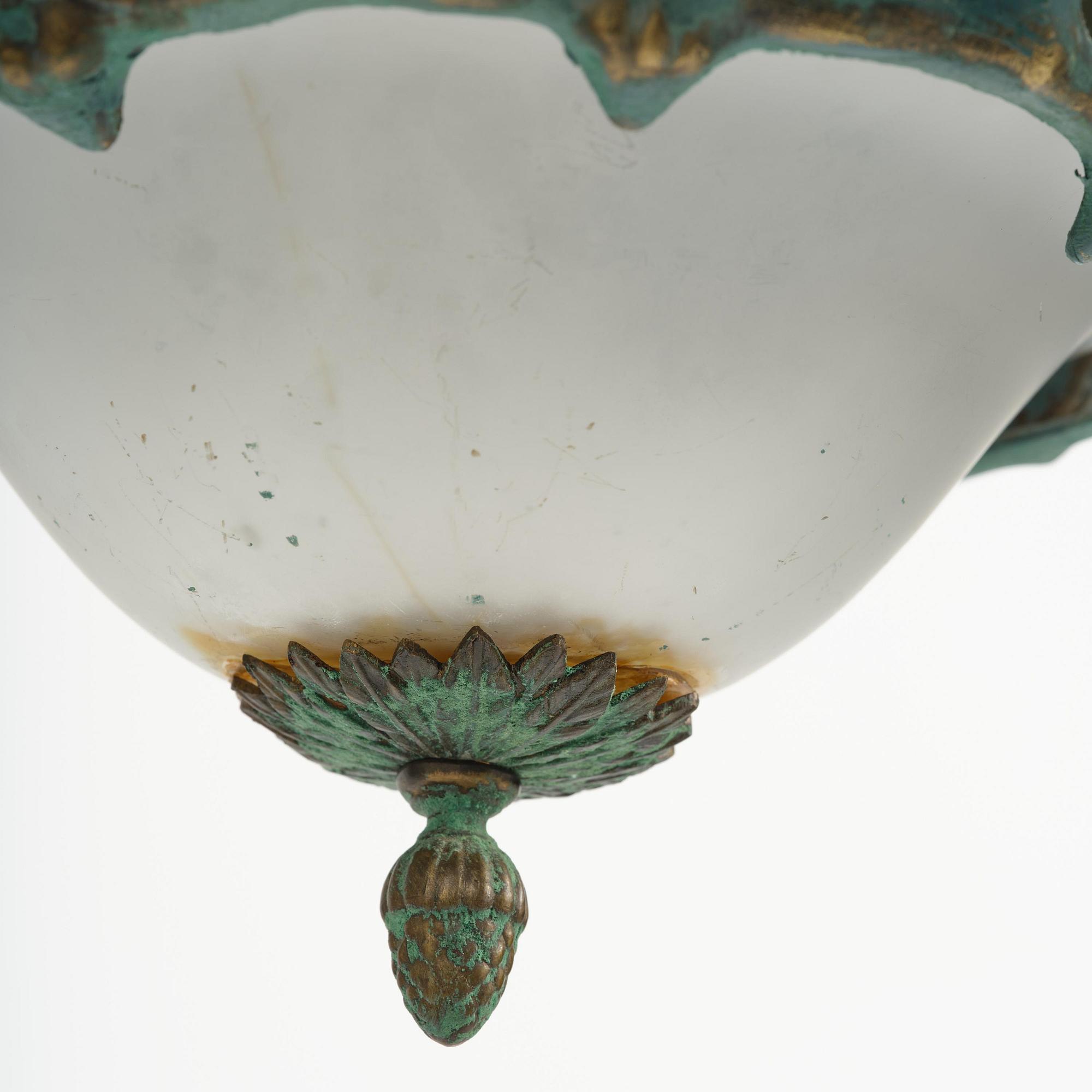 Emy Wahlström, an Art Nouveau chandelier model "5024", Arvid Böhlmarks Lampfabrik, Stockholm, 1910s.