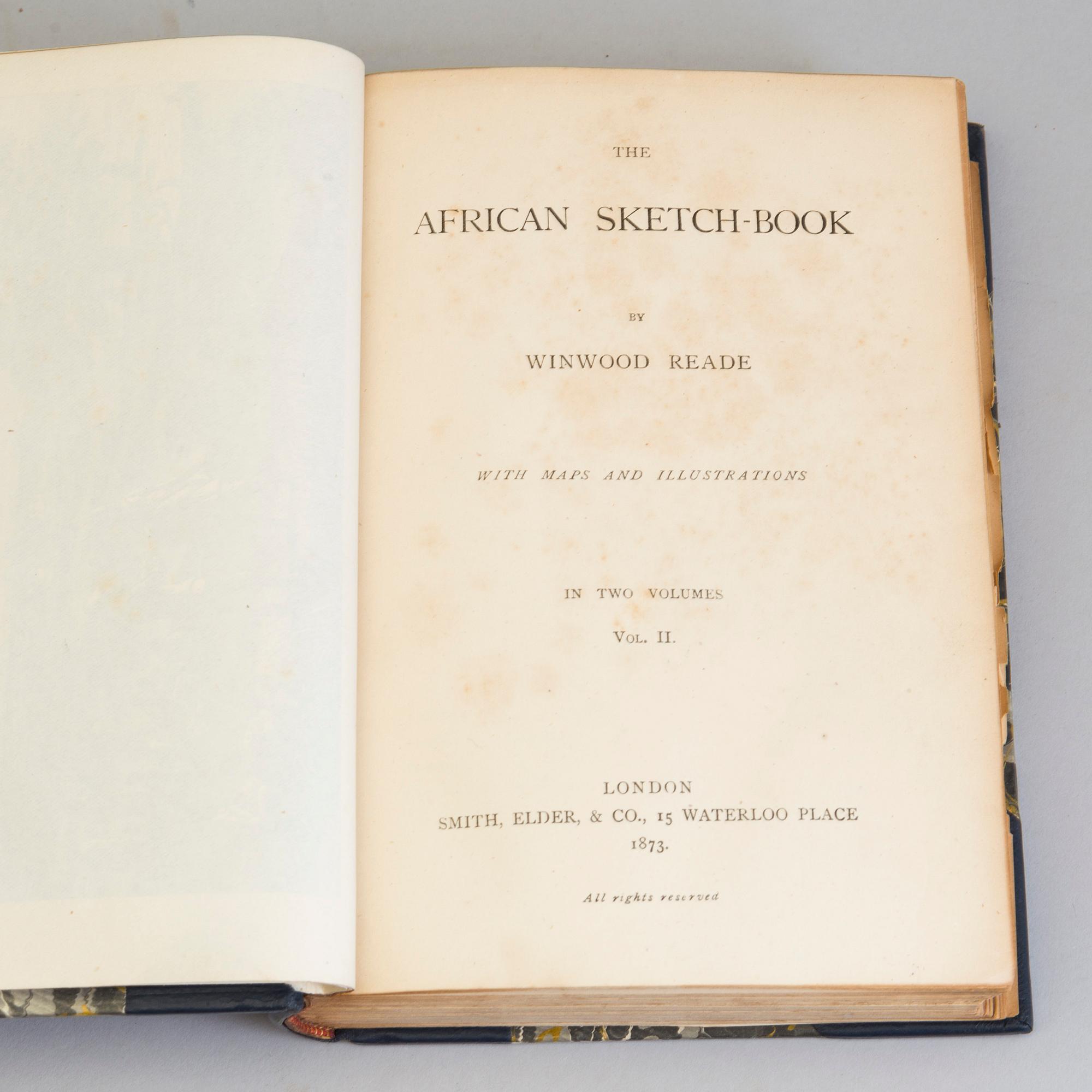 BOOKS, Africana, 1873, Winwood Reade: The African sketch-book. With maps and illustrations. 1-2.