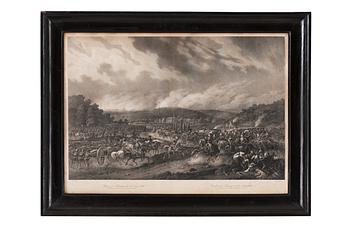Alexander Clemens Wetterling & Carl Andreas Dahlström Efter, "Slaget vid Feiningen den 22 Aug 1796","Rehns öfvergång och Bendorffs intagande af General Bernadotte den 4 Julii 1796".