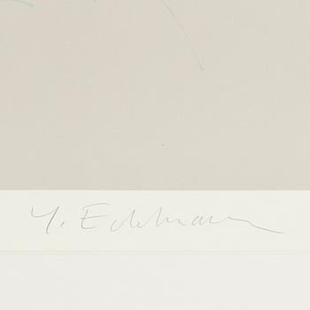YRJÖ EDELMANN, litograph in color, signed av numbered 54/175.
