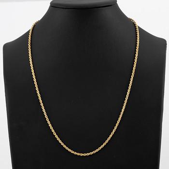 Collier, 18K guld, cordellänk.