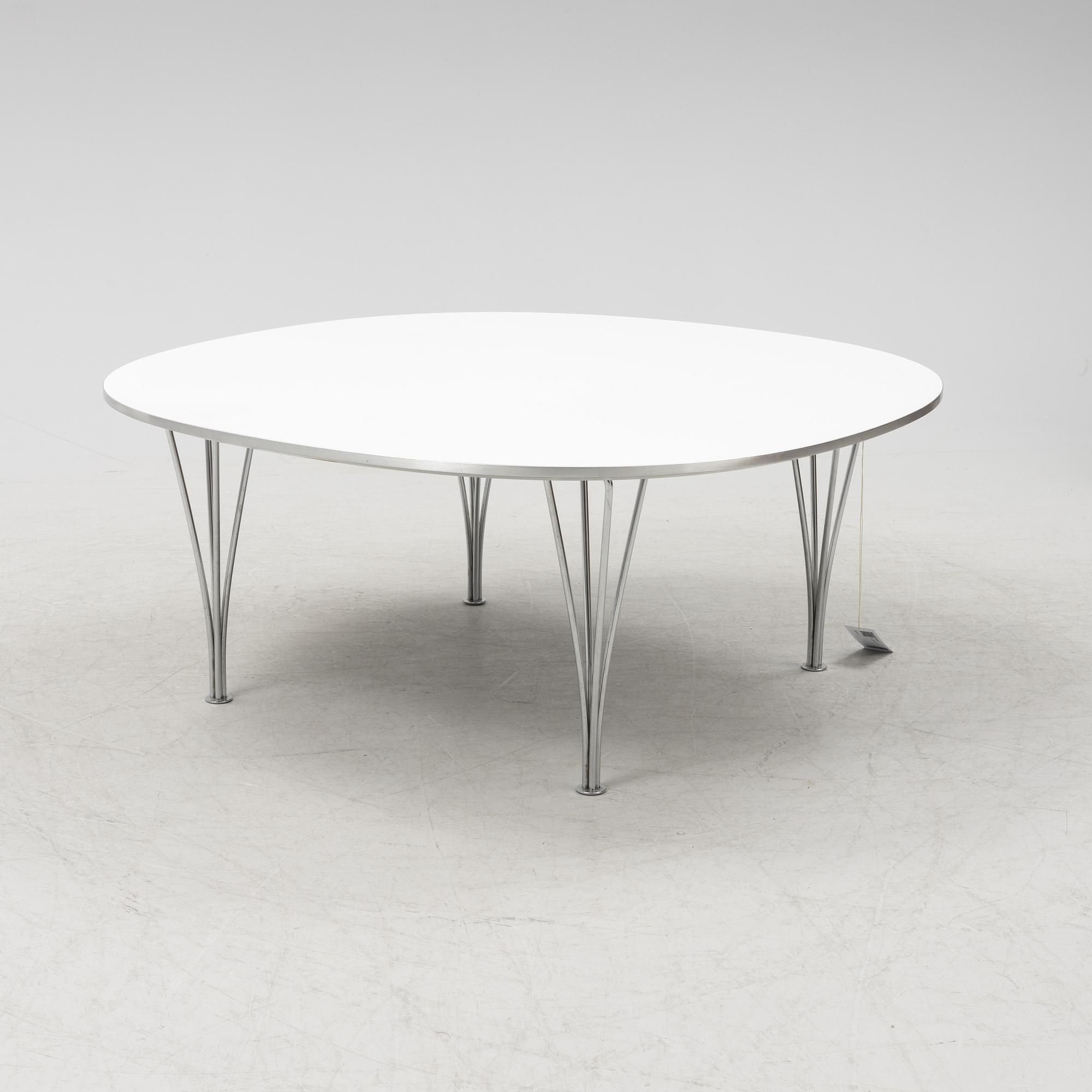 Bruno Mathsson, soffbord, "Supercirkel", Fritz Hansen, Danmark.