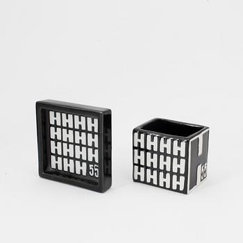 PARTI STENGODS, 4 delar, "Domino", Stig Lindberg, Gustavsberg.