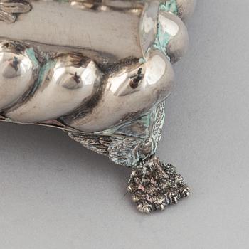 A silver sugar box, probably Poland, 19th century.