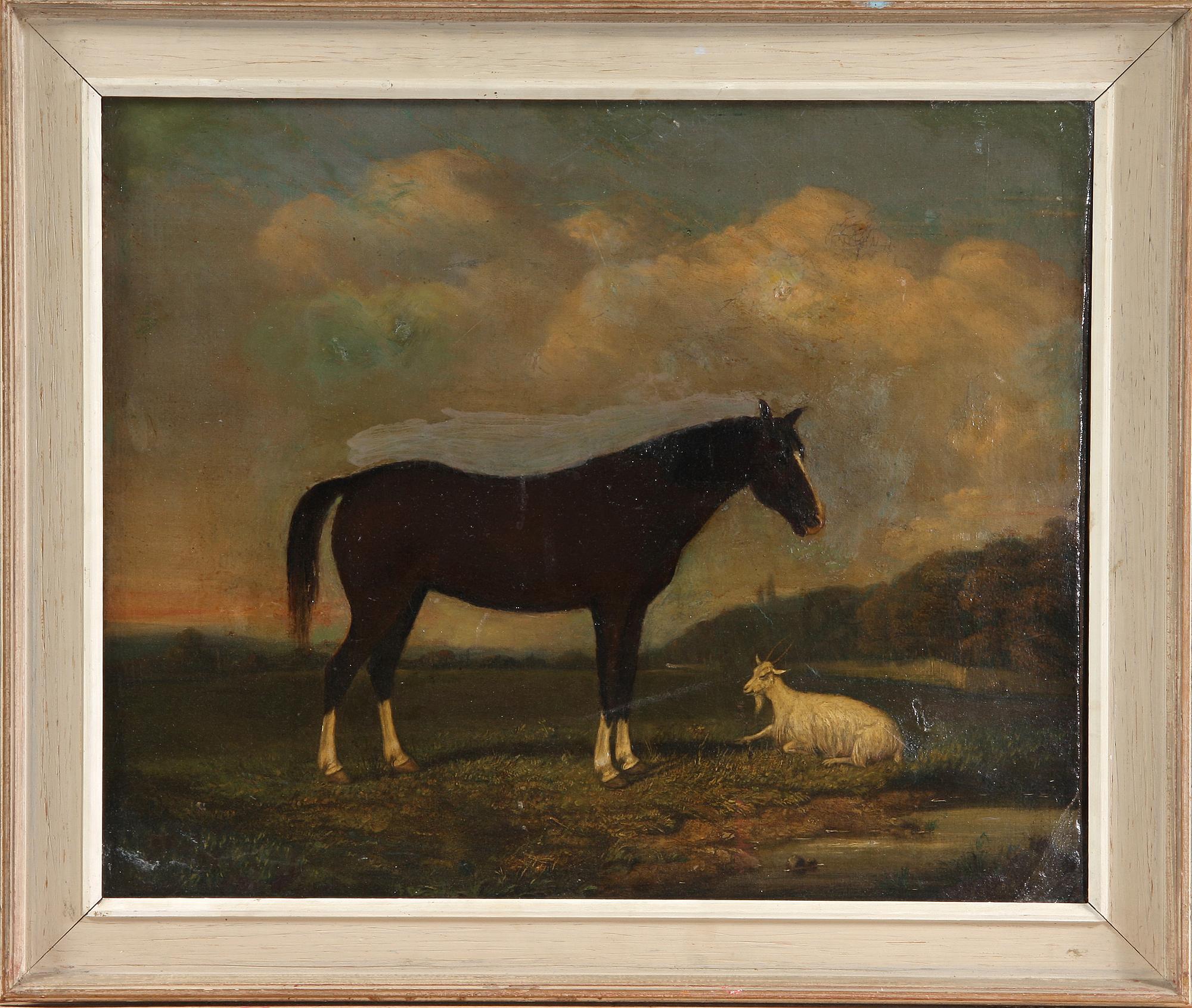 OKÄND KONSTNÄR, olja på duk, trol England 1800/1900-tal, ej sign.