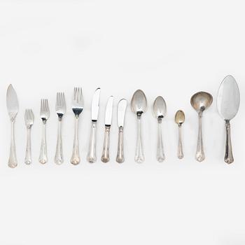 A 108 piece 'Herrgård' silver cutlery service in a case, Markströms Guldsmeds Ab KG, 20th century.